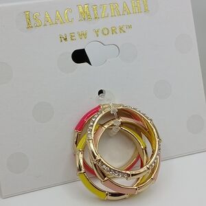 TRIPLE RING SET Spring Colors & Crystals NWT